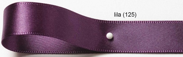 Satinband 15mm breit, 25m-Rolle: LILA (125)