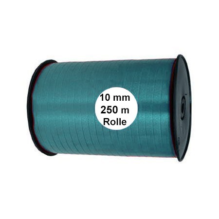 Ringelband: 10mm breit / 250m-Rolle, petrol.