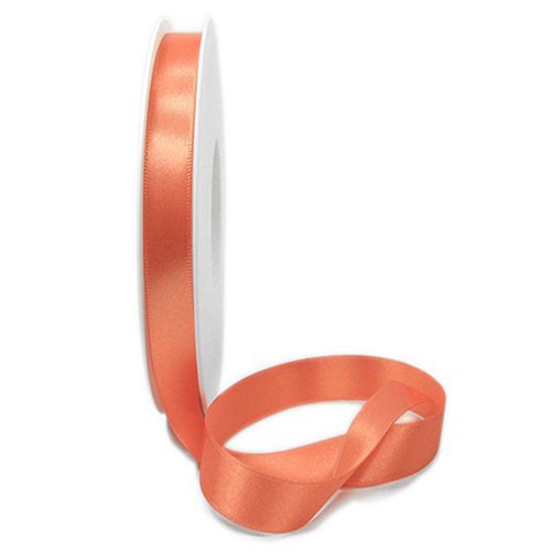 Satinband: 10mm breit / 50m-Rolle, orange.