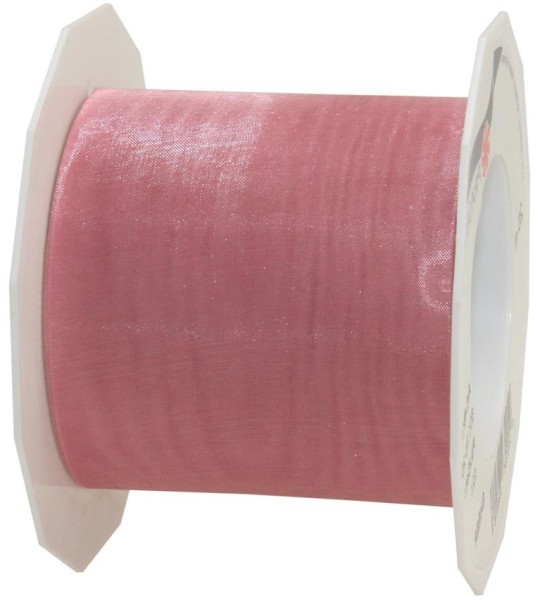 Organzaband-Sheer: 72mm breit / 25m-Rolle, rosa