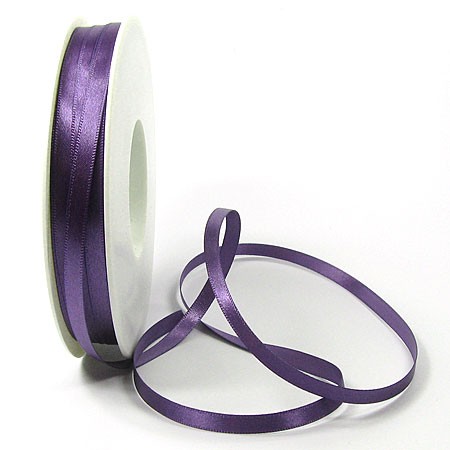 Satinband 6mm breit / 50m-Rolle: lila (125)